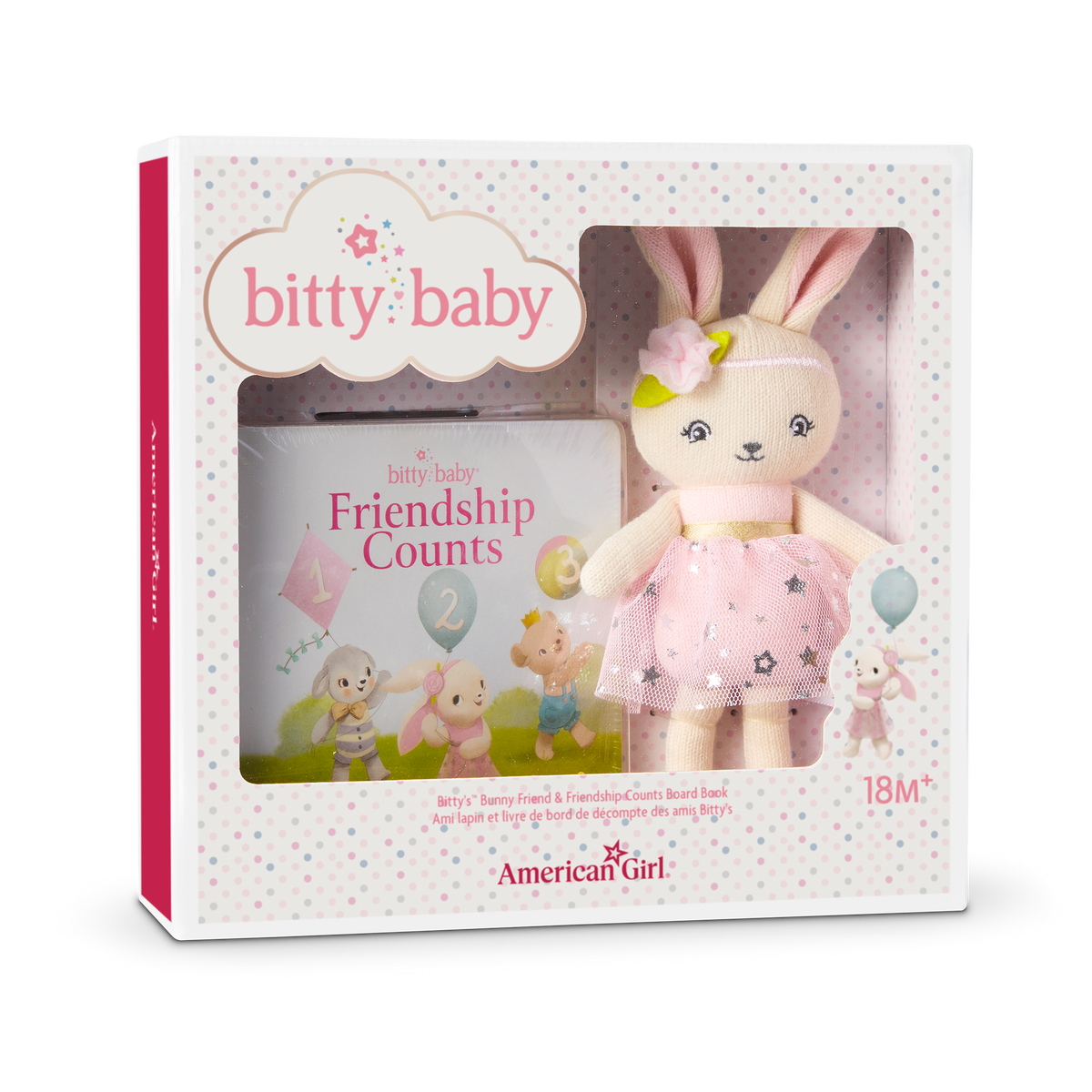 Bitty Baby® Doll #1 in Pastel Pink + Bunny Friend & Board Book