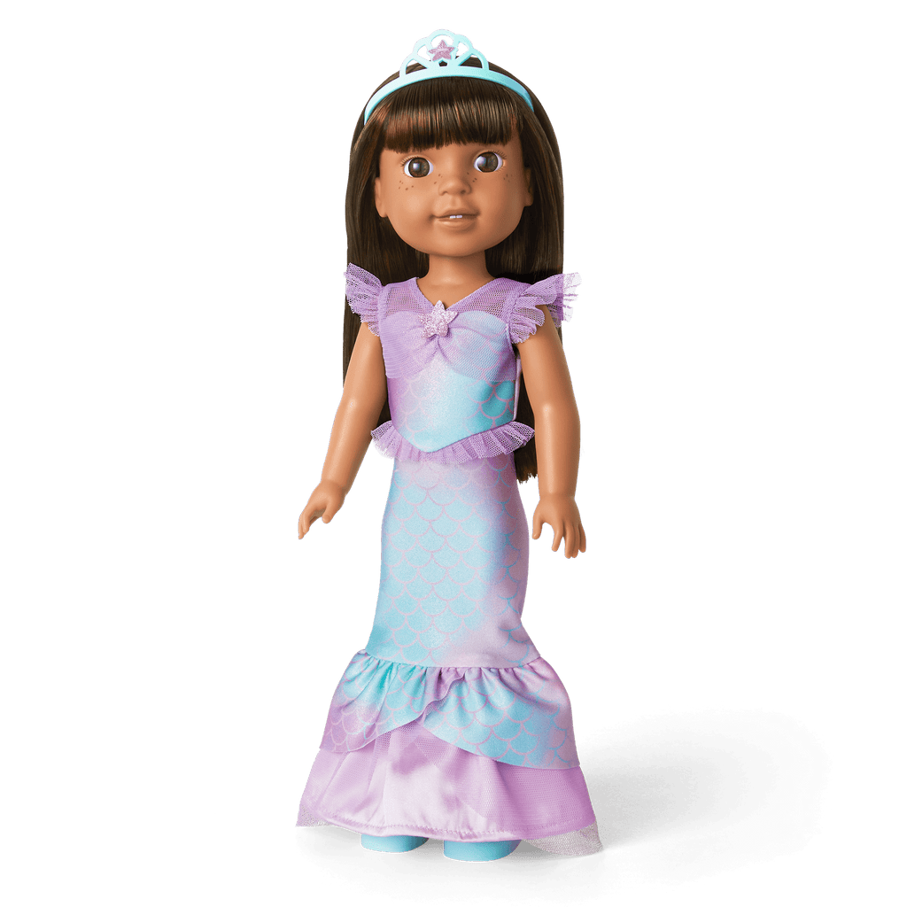 2-in-1 Sparkly Mermaid Outfit for WellieWishers™ Dolls