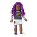 Truly Me™ 18-inch Doll #91 with curly purple hair