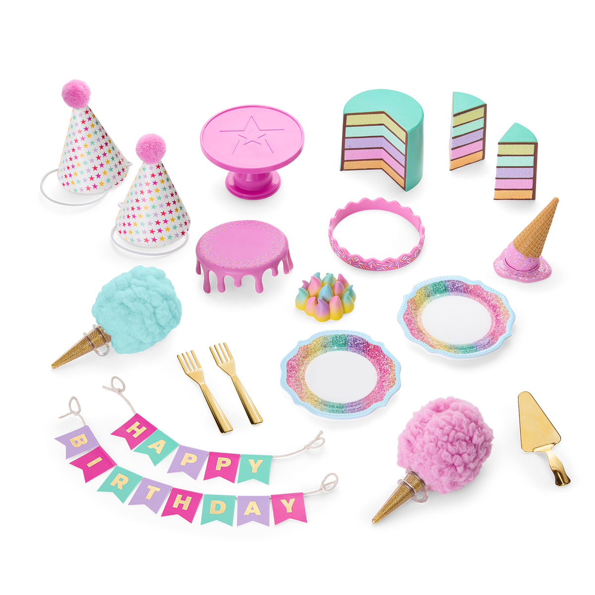 Extra Sweet Birthday Party Set for 18-inch Dolls