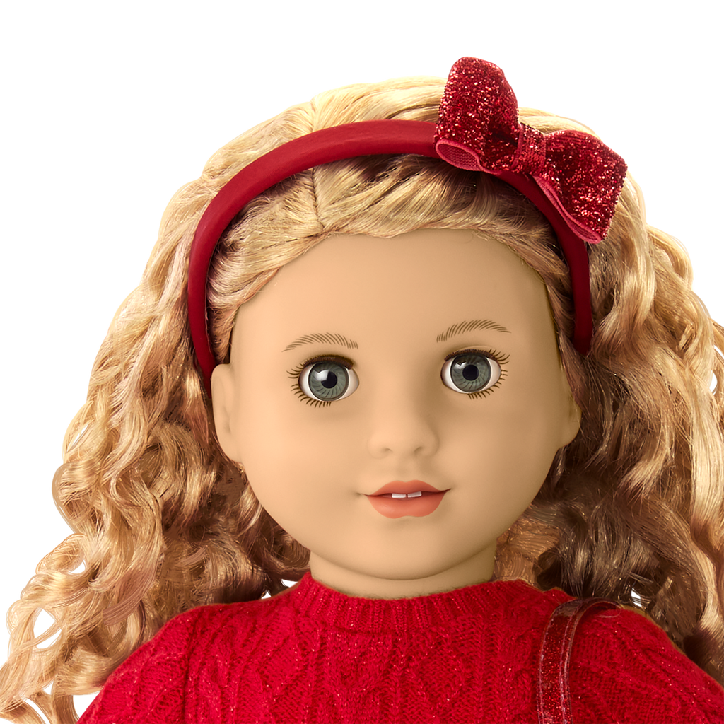 American Girl® x Something Navy Crimson Sparkle Sweater Dress for 18-inch Dolls