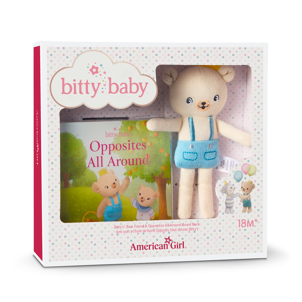 Bitty Baby® Doll #6 in Pastel Blue + Bear Friend & Board Book