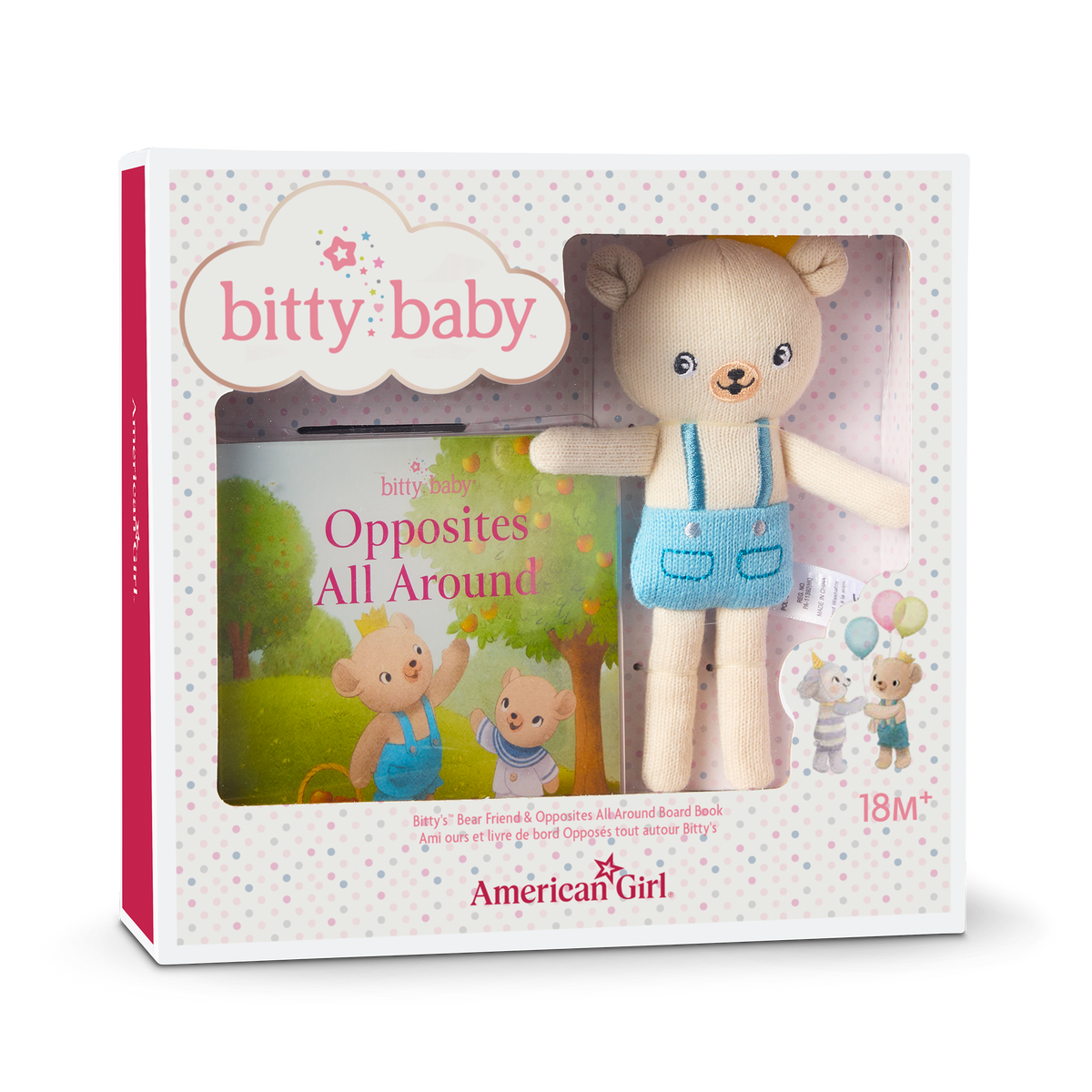 Bitty Baby® Doll #2 in Pastel Blue + Bear Friend & Board Book