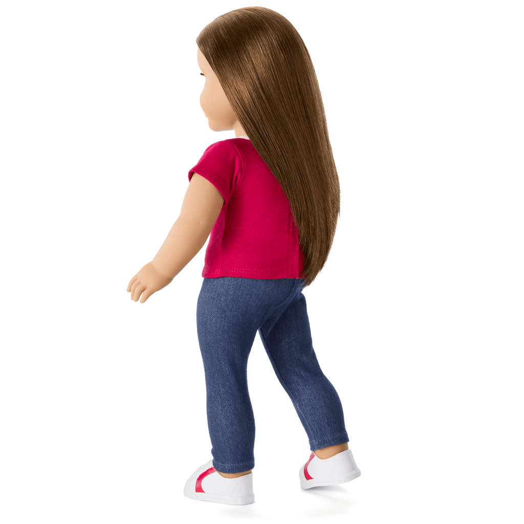 Matching AG™ Grin Pins Ringer Tee Set for Girls & 18-inch Dolls