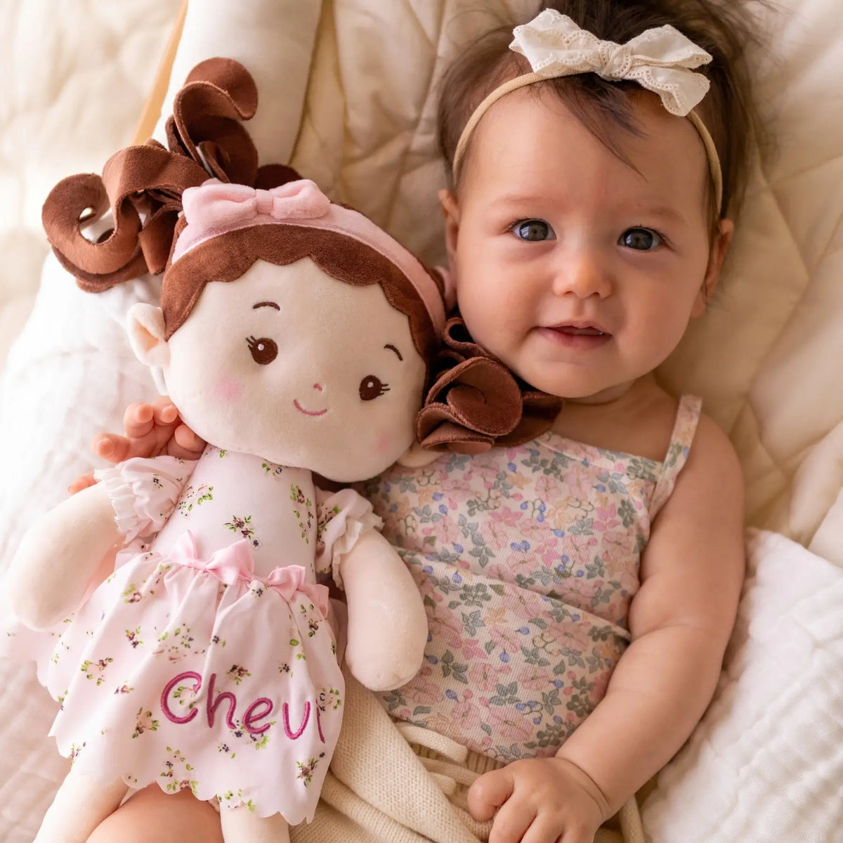 Leyadoll Soft Plush Embroidered Leya Doll, My First Baby Doll