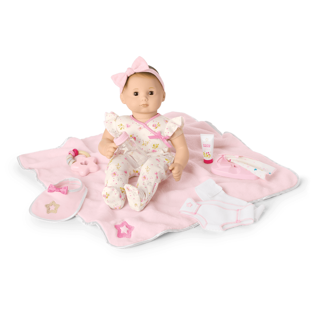 Bitty Baby® Doll #2 with brown hair Care & Play Set