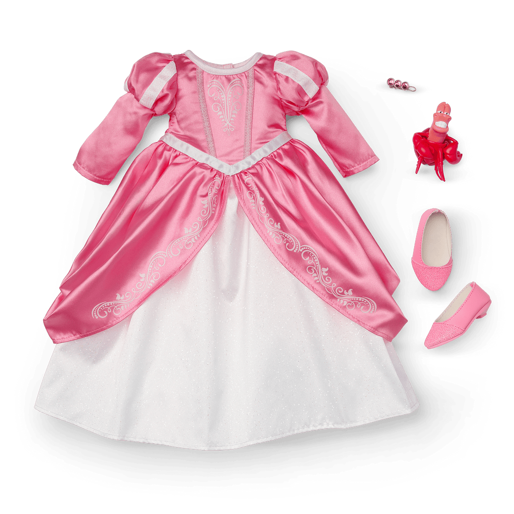 American Girl® Disney Princess Ariel Castle Ball Gown, Sebastian & Accessories for 18-inch Dolls