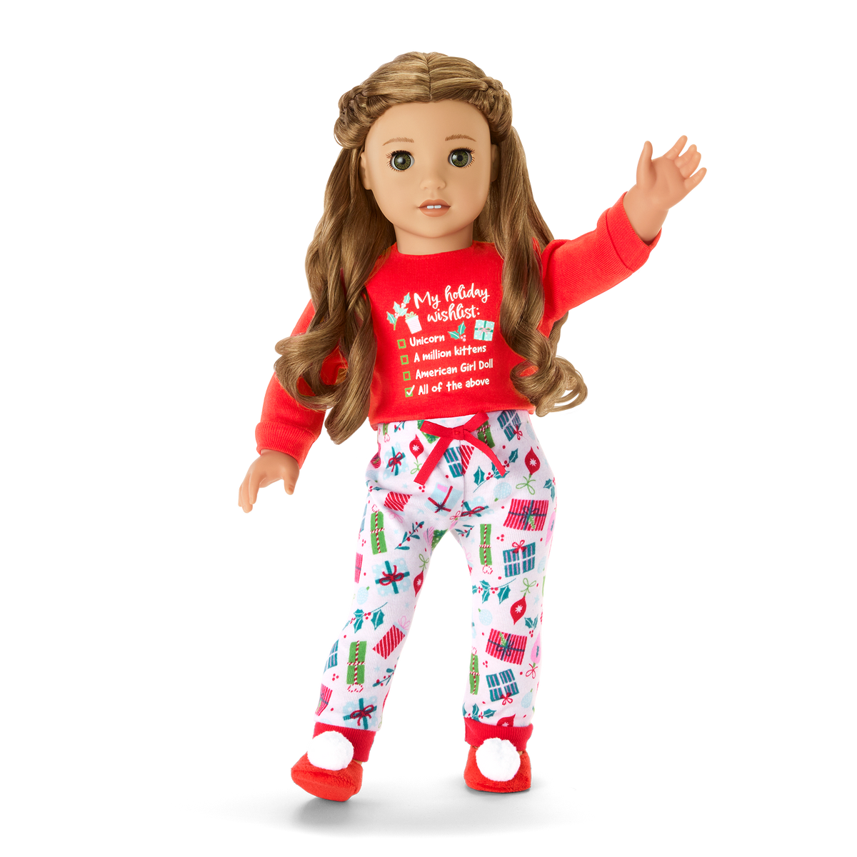 Holiday Wish List PJs for 18-inch Dolls