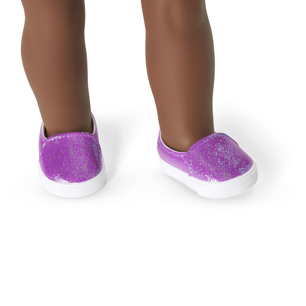 Truly Me™ 18-inch Doll #91 with curly purple hair