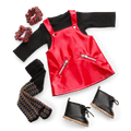 Nicki’s™ Red Vinyl Jumper Outfit for 18-inch Dolls (Historical Characters)